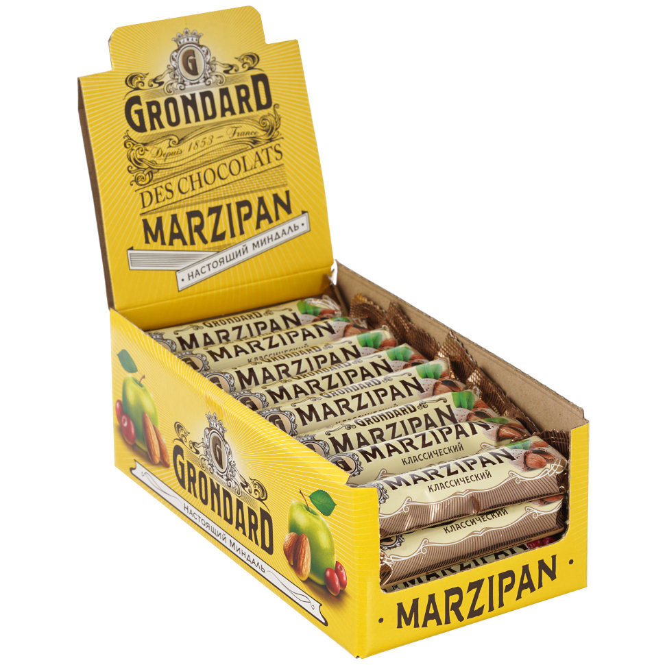  TM Grondard     (9389) Батончики глазированные Марципановые Классика, (24шт по 50г)      в Узловой