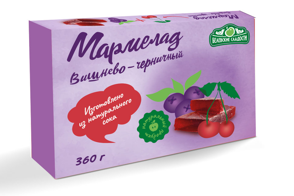  Мармелад  "Вишнево-черничный" белевский 360г   в Узловой
