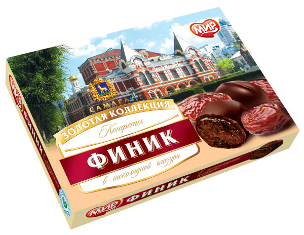 №2 КФ МИР Финики в шоколадной глазури 160г  в Узловой