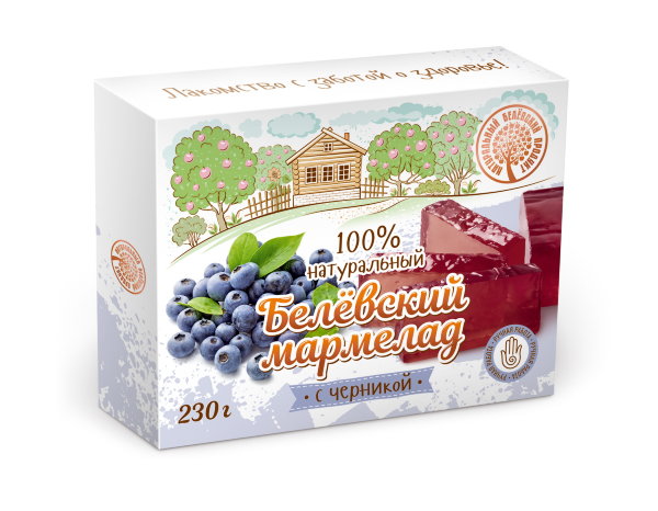 №2 Мармелад белевский "Черника" 230г в Узловой