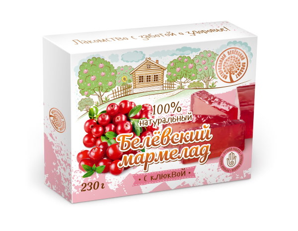 №2 Мармелад белевский "Клюква" 230г в Узловой