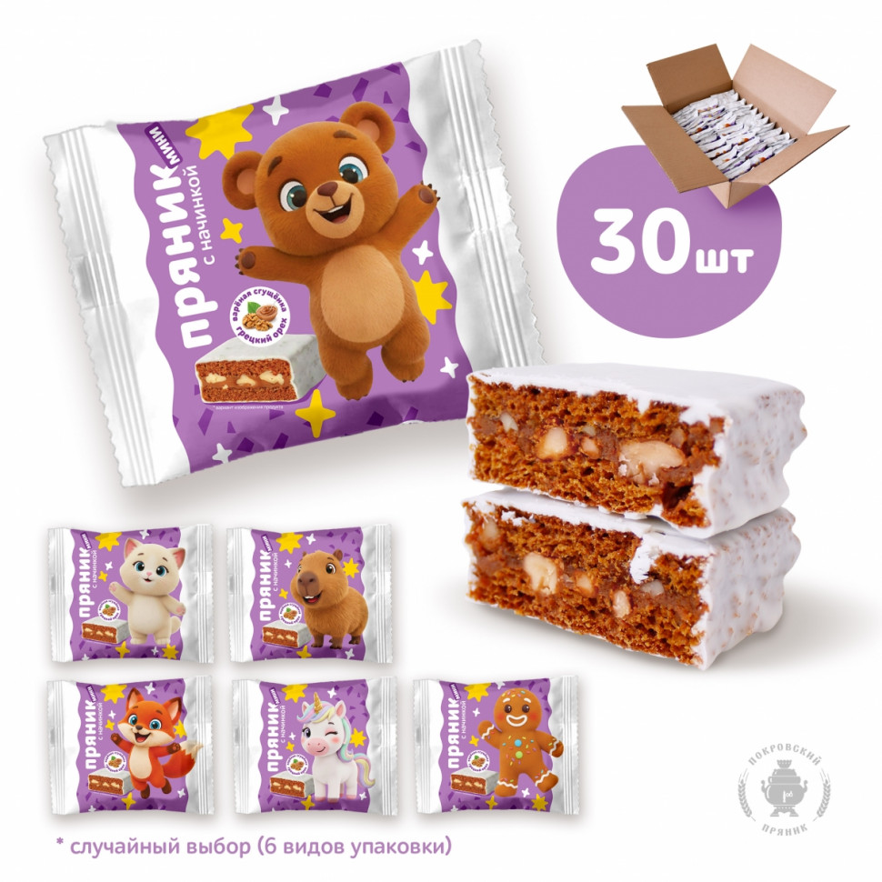  Пряник МИНИ  коробка (30шт по 60г) в Узловой