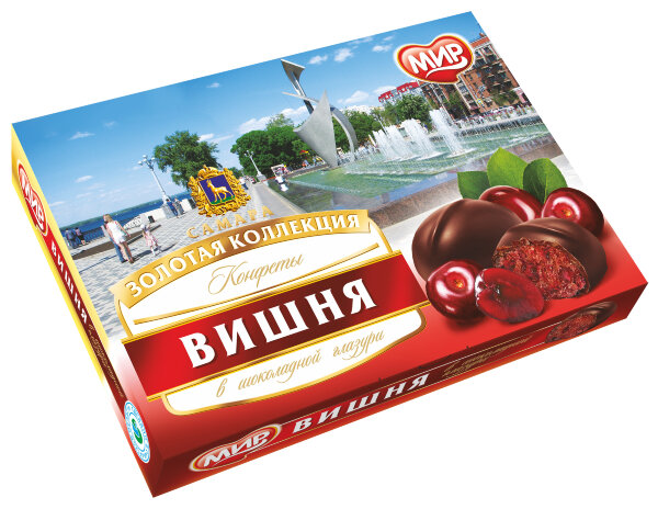 №2 КФ МИР Вишня в шоколадной глазури 160г в Узловой