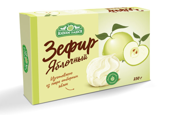 №2 Зефир белевский "Яблочный" 250г в Узловой